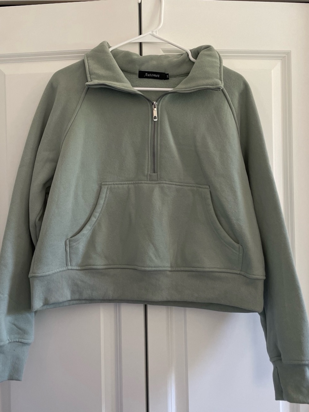 Sage Half-Zip Fleece Pullover Sweatshirt